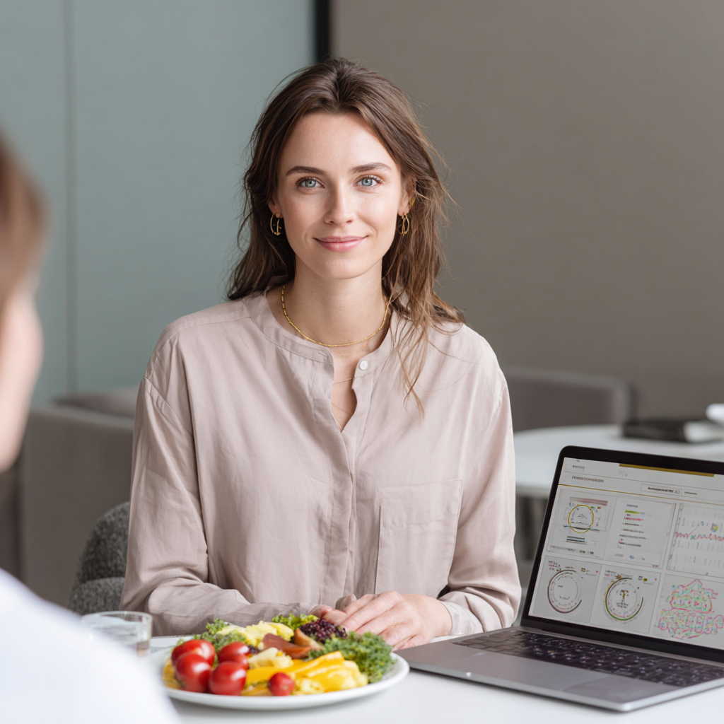 Nutriční specialista při konzultaci